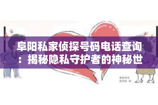 阜阳私家侦探号码电话查询：揭秘隐私守护者的神秘世界