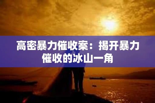 高密暴力催收案：揭开暴力催收的冰山一角