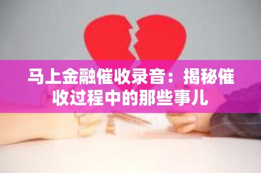 马上金融催收录音：揭秘催收过程中的那些事儿