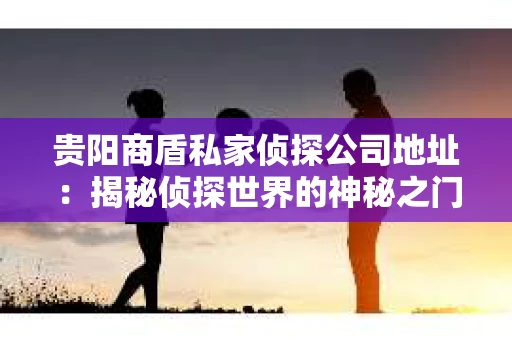 贵阳商盾私家侦探公司地址：揭秘侦探世界的神秘之门