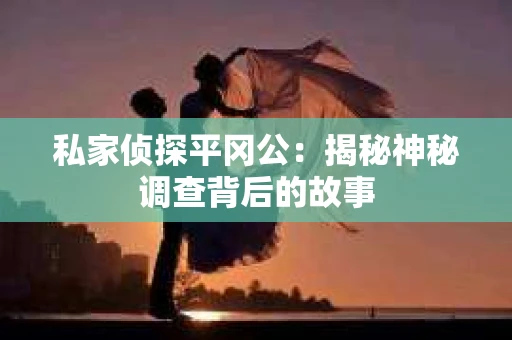私家侦探平冈公：揭秘神秘调查背后的故事