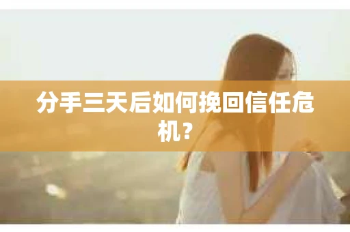分手三天后如何挽回信任危机? 分手三天后如何挽回信任危机?